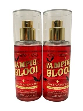 Set of 2 BBW Vampire Blood Fine Fragrance Mist Travel Size NEW
